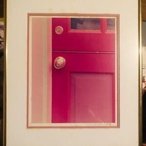Matted and Framed Photograph Signed by artist "Red Door"